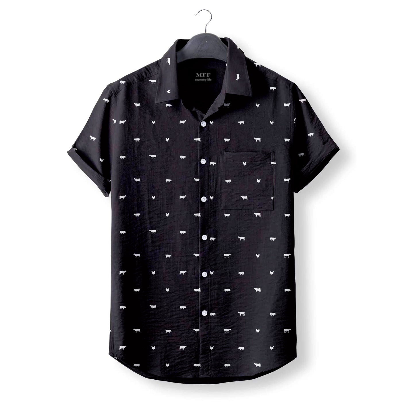 Livestock icon Pattern- Button Down Shirts for farmers