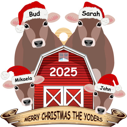 Personalized Wooden Ornament Rancher Cattle Breeds For Christmas - myfunfarm
