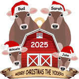 Personalized Wooden Ornament Rancher Cattle Breeds For Christmas