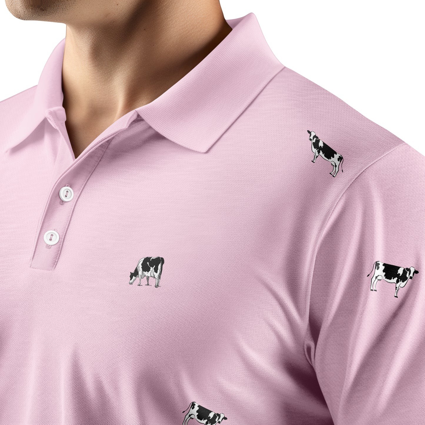 Dairy Cattle icon pattern -Men's and Women's Polo Shirts - myfunfarm