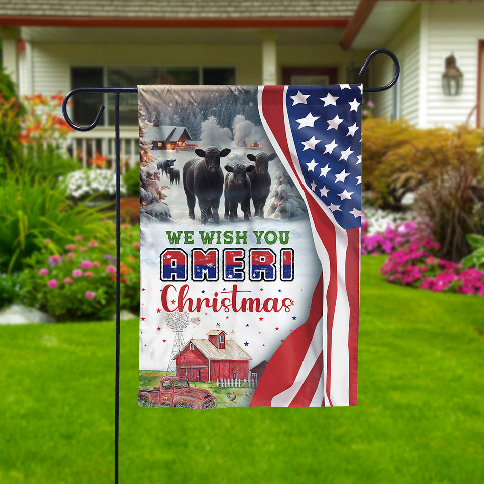 We Wish You Ameri Christmas - Flag for Farmers