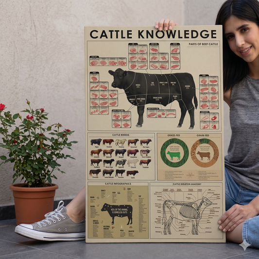 Cattle knowledge  Gallery Wrapped Canvas Prints