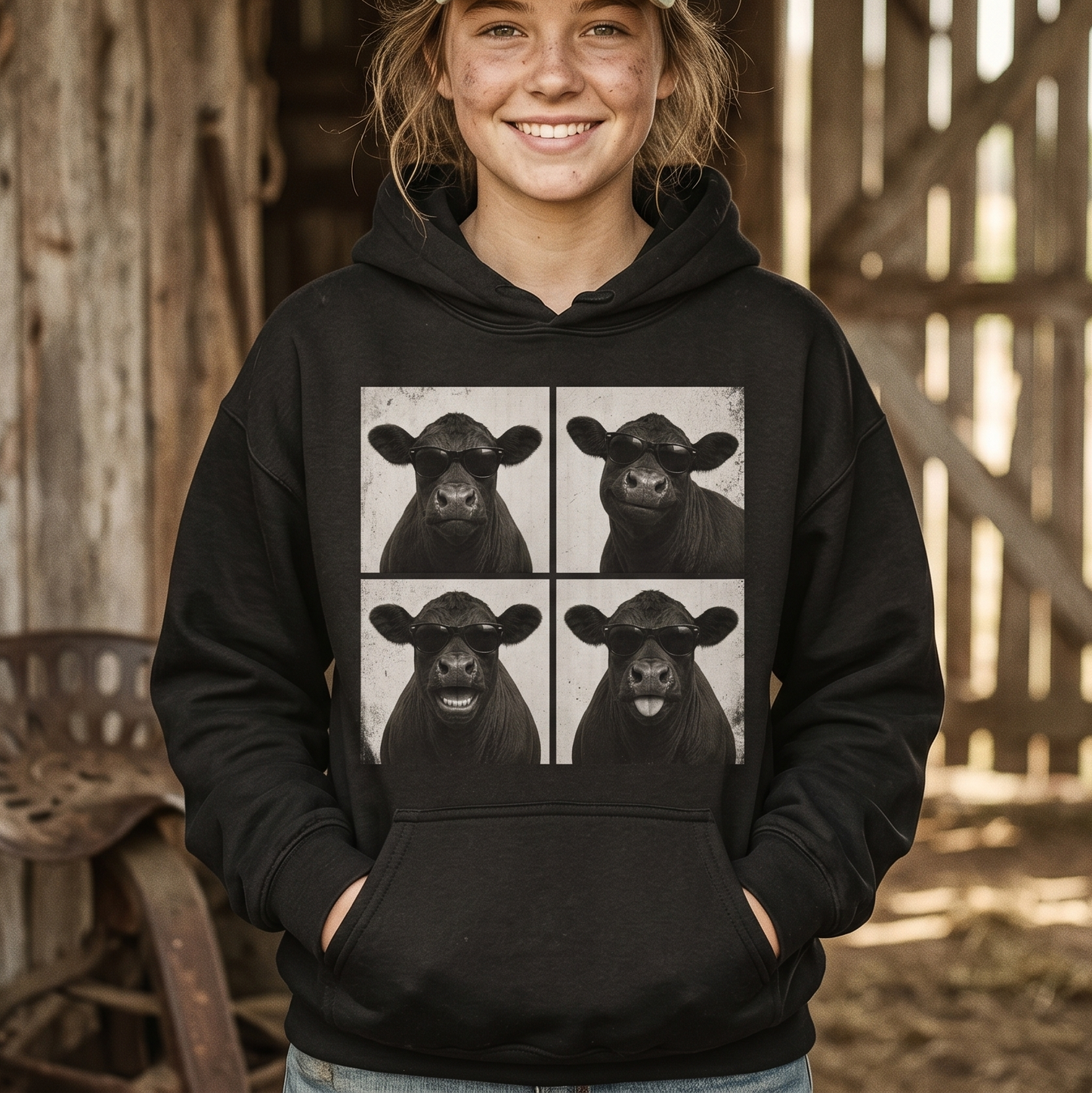 Photobooth Angus black Unisex T-Shirt,  Funny Cow Comfort Colors Shirt