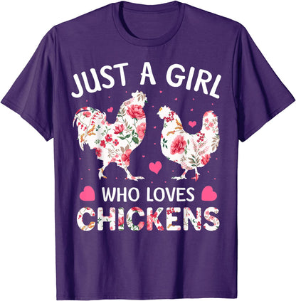 Just a Girl Who Loves Chickens Unisex  T-Shirt