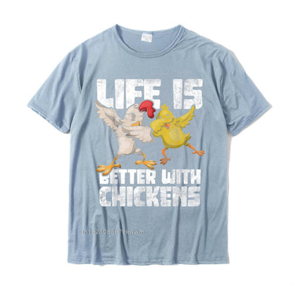 Funny Animal Farmer Dabbing Rooster Dab Hen Chicken T-Shirt Tees Cute Leisure Cotton Boy T Shirt Casual - myfunfarm
