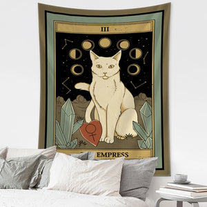 Cat Tarot Tapestry Wall Hanging Home Decor