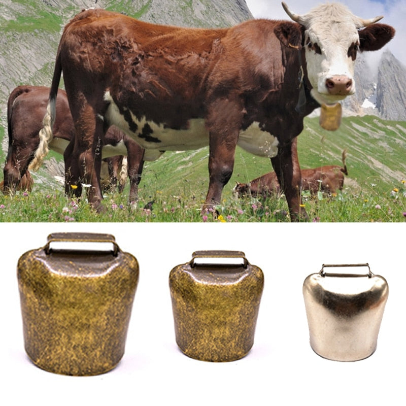 Cow Horse Sheep Grazing Copper Bells Metal Thicken Anti-Lost Cattle Sheep Copper Bell Loud Crisp Spread Farther Cow Prevent Loss