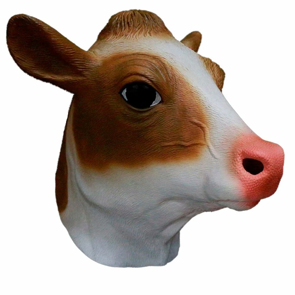 Halloween Latex Cow Head Mask Party Costume