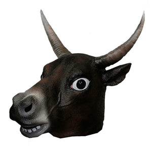 Halloween Latex Cow Head Mask Party Costume