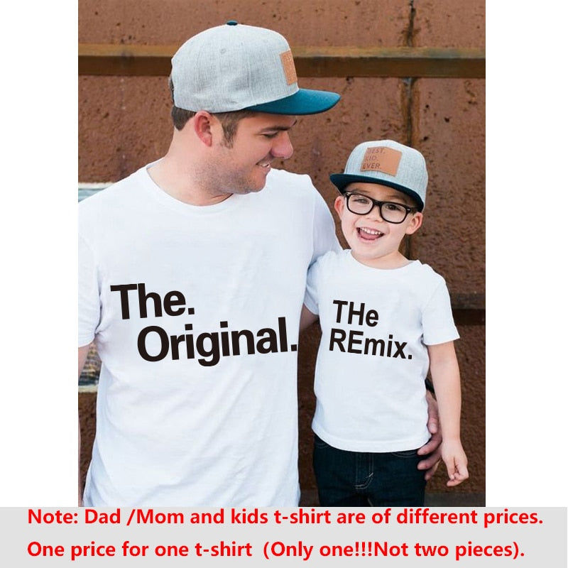 The Original Remix Family Matching Outfits Daddy Mom Kids T-shirt Father's Day Gift