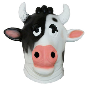 Halloween Latex Cow Head Mask Party Costume