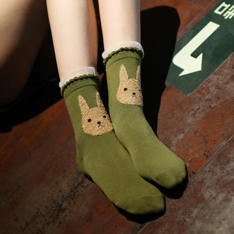 Cotton Warm Socks Cute Pig Winter Women Socks