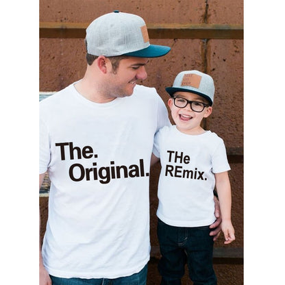 The Original Remix Family Matching Outfits Daddy Mom Kids T-shirt Father's Day Gift