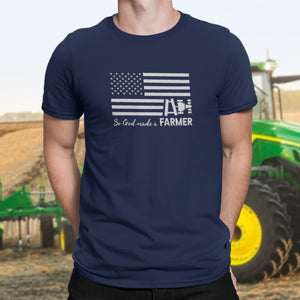 Embroidered Unisex T-shirt, Hoodie, Sweatshirt So God made a Farmer