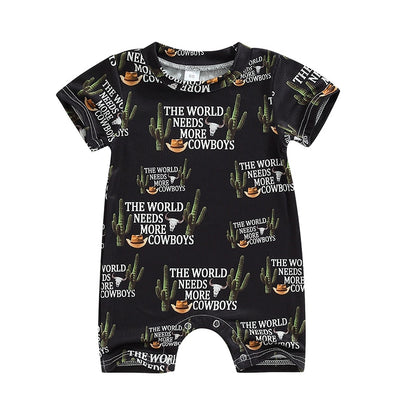 Summer Toddler Newborn Baby Boy Girl Clothing 0-18M Cattle Letter Print - myfunfarm