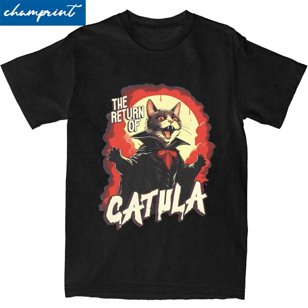 The Return Of Vampurr Cat Dracula Halloween T Shirt Cotton - myfunfarm