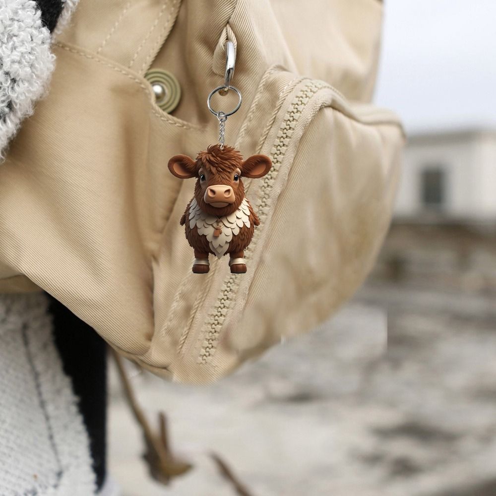 Cow Cartoon Cute Car Keychain ornaments - myfunfarm