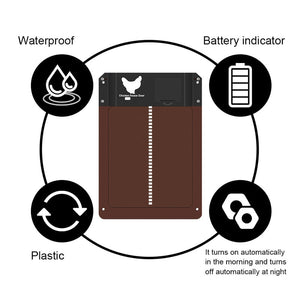Automatic Chicken Coop Door Opener Battery Powered Light Sense Control Waterproof Pet Flap Accessories Upgrade ABS House Gate