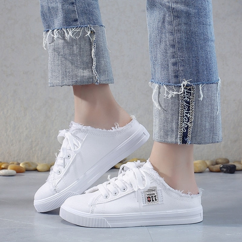 Canvas Shoes low upper flat sneakers women