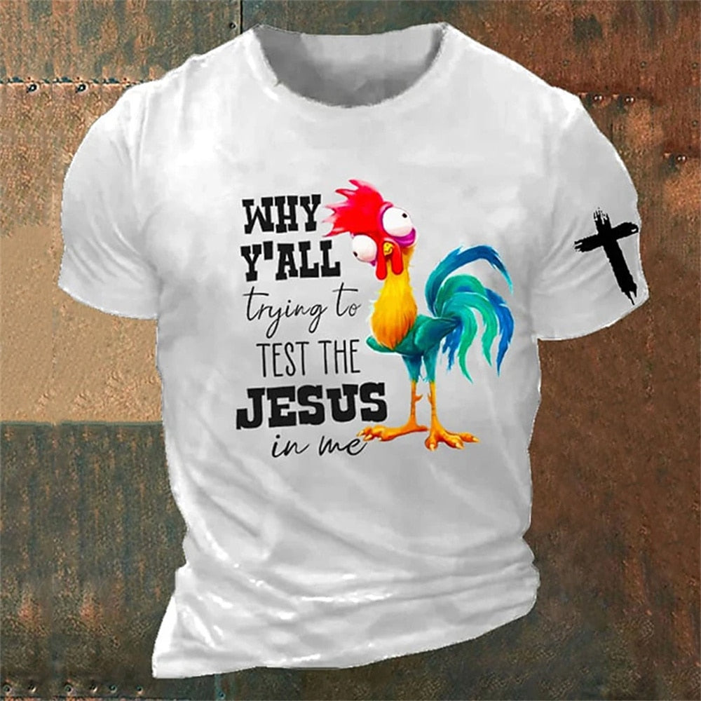 Rooster 3d Print Funny Unisex T-shirt
