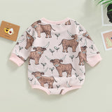 Baby Boys Girls Bodysuits Cattle Print