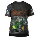 Farm Tractor Pattern 3D Print unisex T-shirt