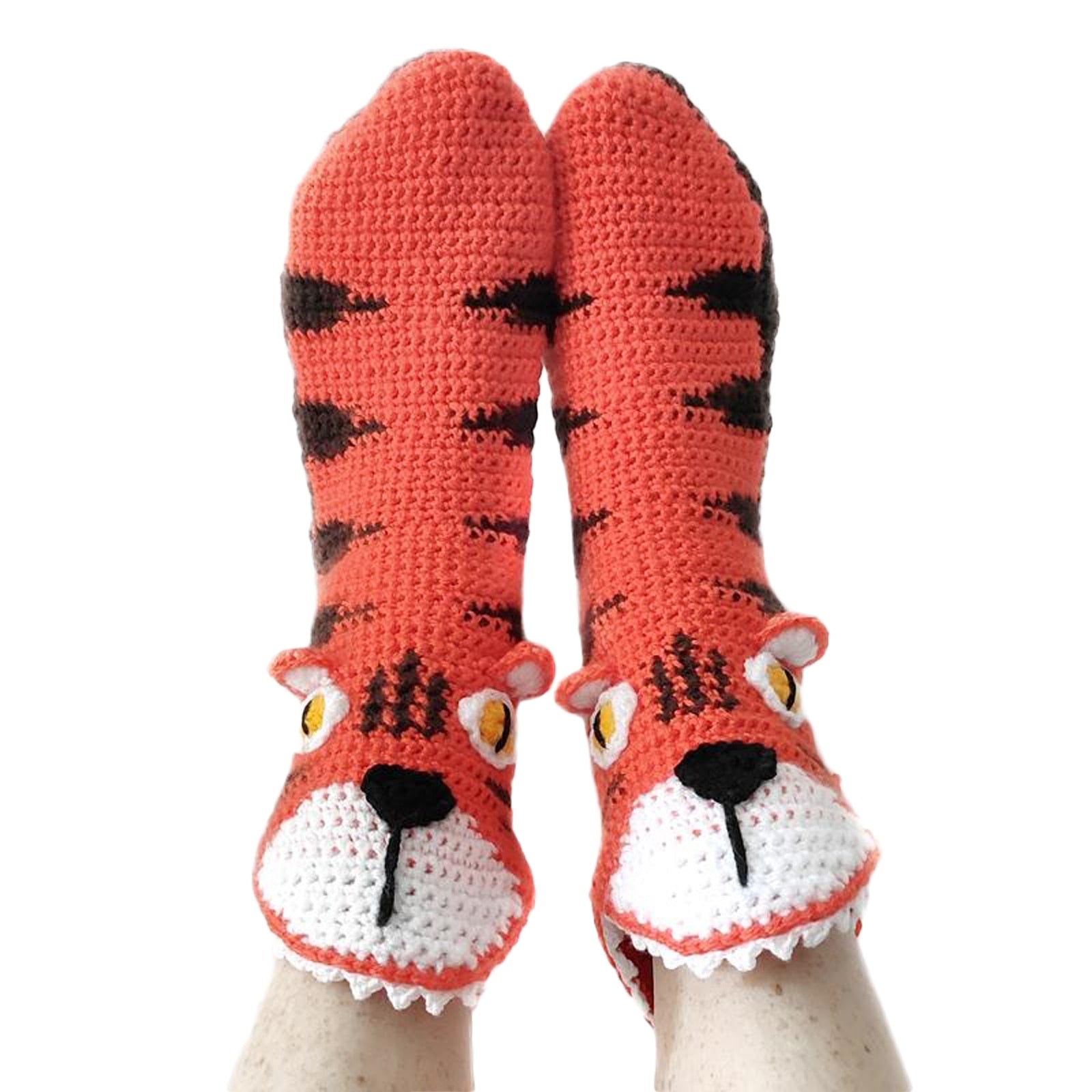Winter Knitting Hand Crochet Women's Socks 3D Animals - myfunfarm