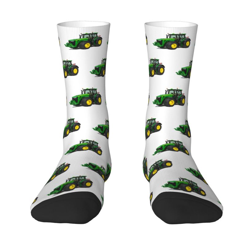 Tractor print Crew Unisex  Socks for farmer