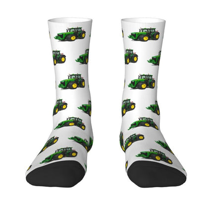 Tractor print Crew Unisex  Socks for farmer