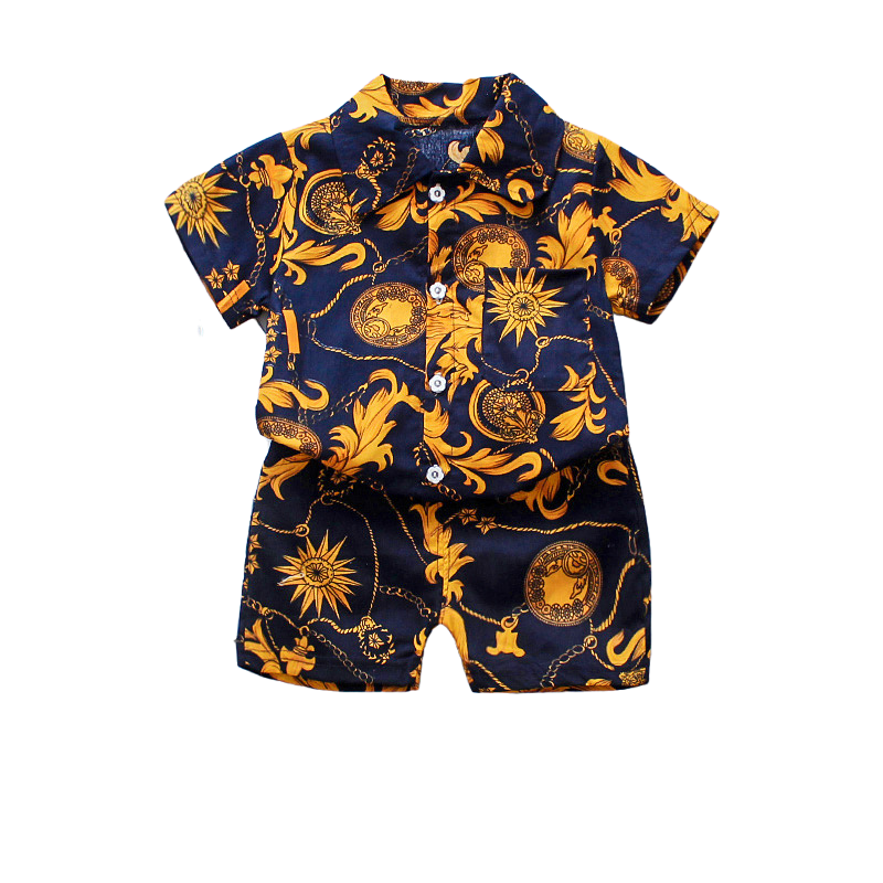 1-6 Year Children Set Hawaiian shirt and Shorts Floral Printed - myfunfarm