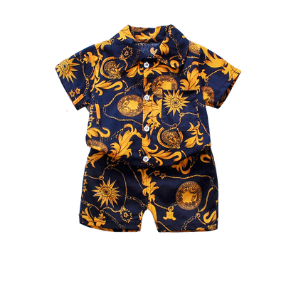 1-6 Year Children Set Hawaiian shirt and Shorts Floral Printed - myfunfarm