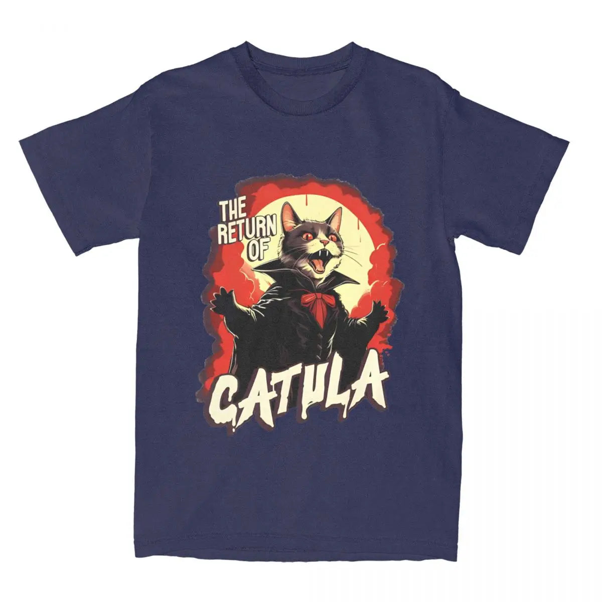 The Return Of Vampurr Cat Dracula Halloween T Shirt Cotton - myfunfarm