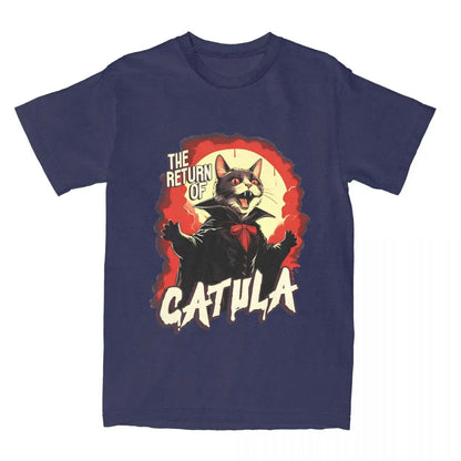 The Return Of Vampurr Cat Dracula Halloween T Shirt Cotton - myfunfarm