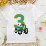 T Shirt for kid Farmer Tractor 1-9 Years Old Happy Birthday Gift