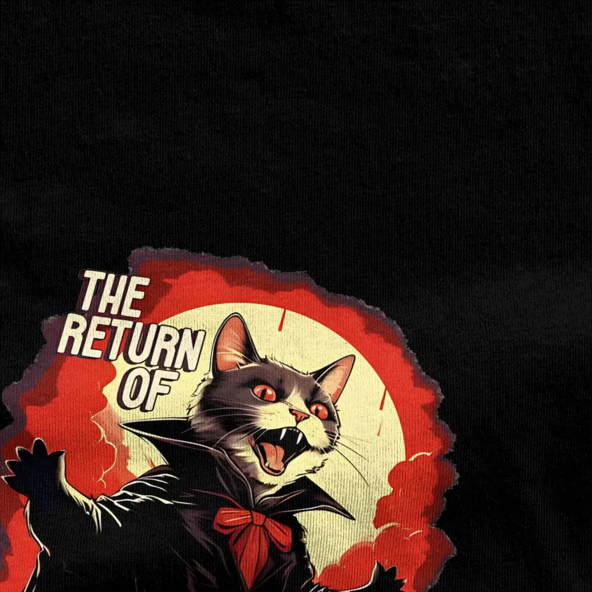 The Return Of Vampurr Cat Dracula Halloween T Shirt Cotton - myfunfarm