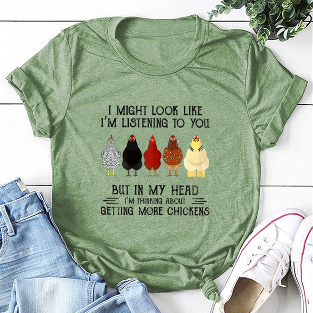 I Might Look Like Im Listening To You But In My Head - Unisex t-shirt - myfunfarm