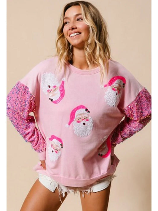 Glitter Women sweatshirt Merry Christmas - myfunfarm