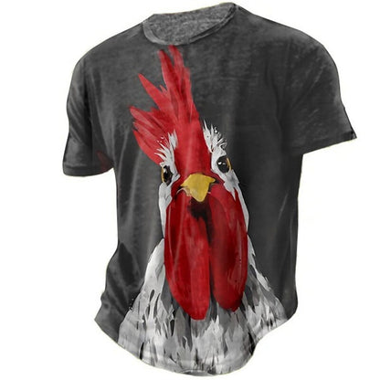 Rooster 3d Print Funny Unisex T-shirt