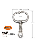 Farm Animals Stainless Steel Automatic Cow Spring Nose Pliers Cattle Baoding Ware Binding Tool Nose Clamp Traction Cattle Rings