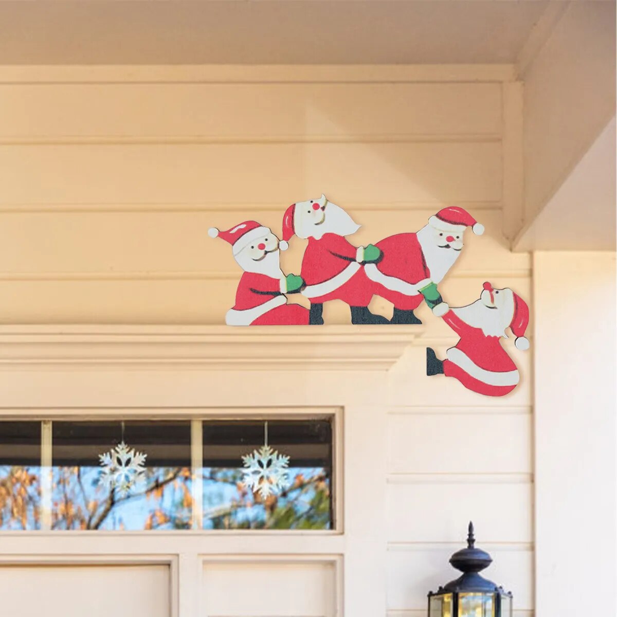 Christmas Decoration Wooden Santa Claus Elk