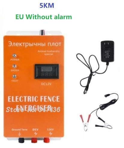 5KM/10/20KM Electric Fence Solar pulse Charger Controller Animal Horse Cattle Poultry Farm Shepherd Alert Livestock Tool