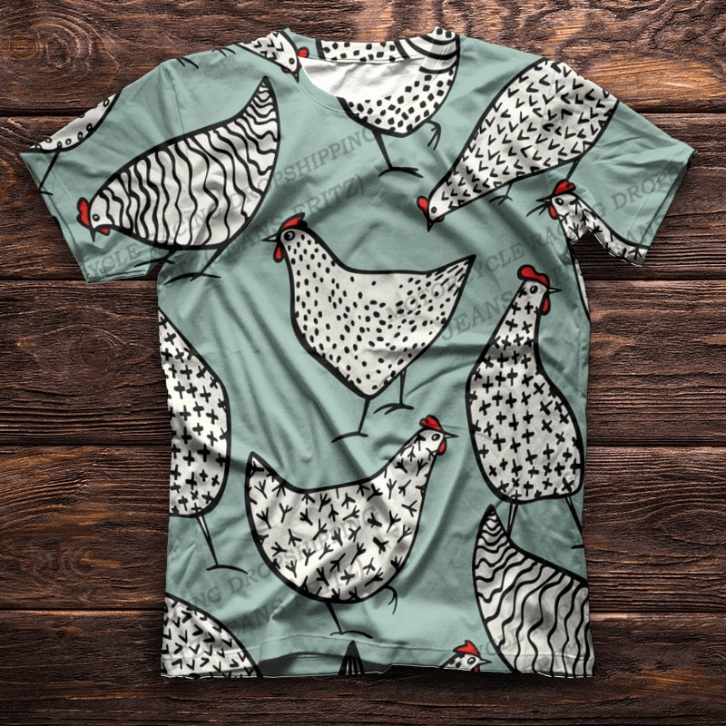 Chicken 3d Print Unisex T-shirt