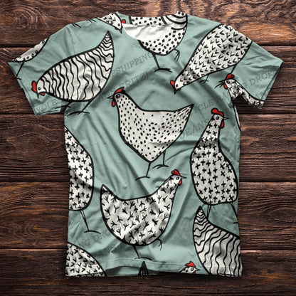 Chicken 3d Print Unisex T-shirt