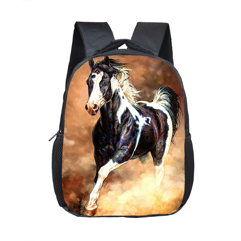 Horse Print Backpack Children School Bags
