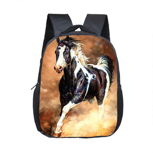 Horse Print Backpack Children School Bags