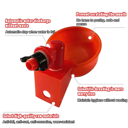 Chicken Drinking Cup Automatic Drinker Chicken Feeder Plastic Poultry Waterer Drinking Water Feeder for Chicks Duck Goose Quail