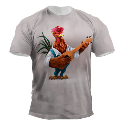 Rooster 3d Print Funny Unisex T-shirt