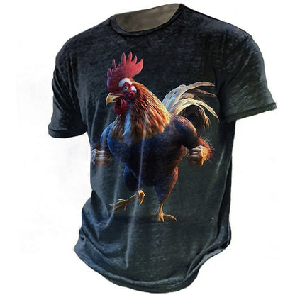 Rooster 3d Print Funny Unisex T-shirt