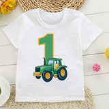 T Shirt for kid Farmer Tractor 1-9 Years Old Happy Birthday Gift