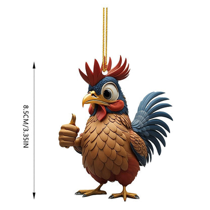Cute Cartoon Chicken Christmas Ornament Decoration